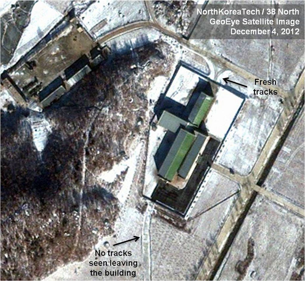 Une image satellite montrant l'emplacement  de la fusée a été fourni par la Corée du Nord. 