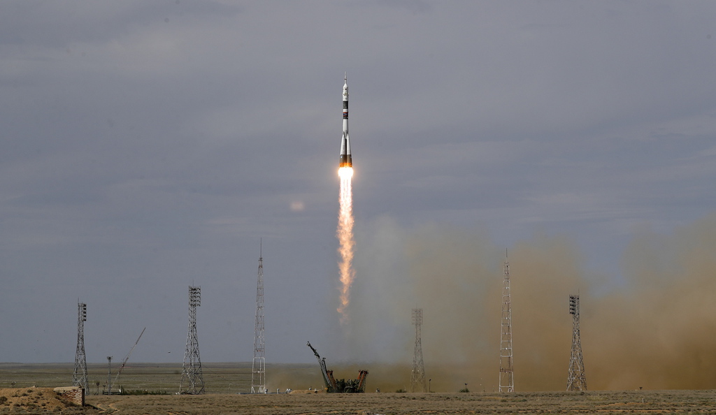 Le lancement a été effectué avec succès depuis le cosmodrome de Baïkonour, au Kazakhstan, par un temps chaud et sec.