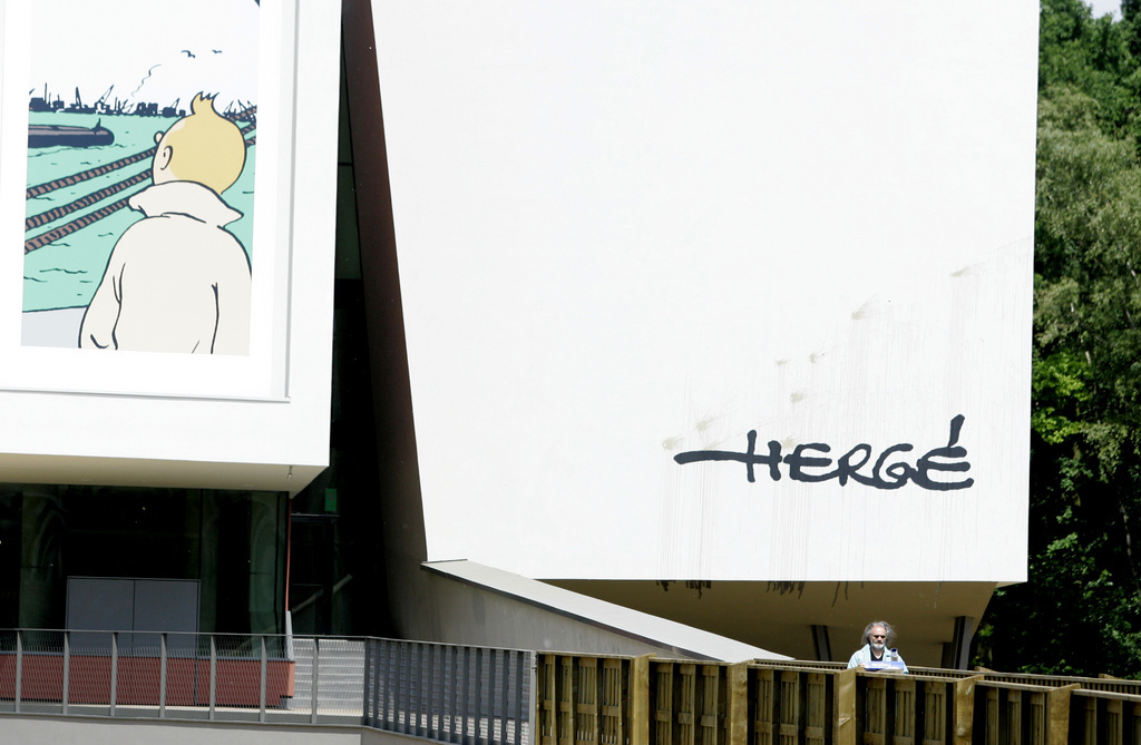 Les planches originales d'Hergé apparaissent rarement sur le marché (illustration).