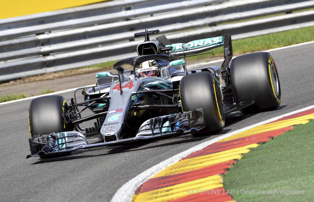 Lewis Hamilton partira en pole position, dimanche, lors du Grand Prix de Belgique.