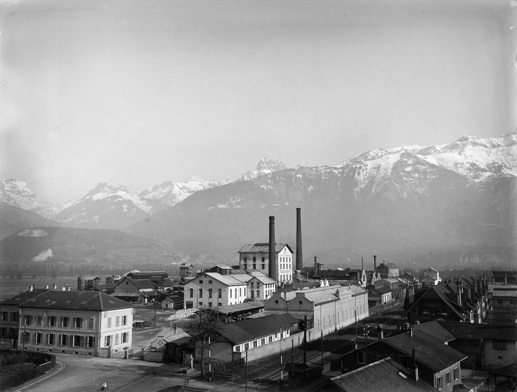 L’usine CIBA en 1928.