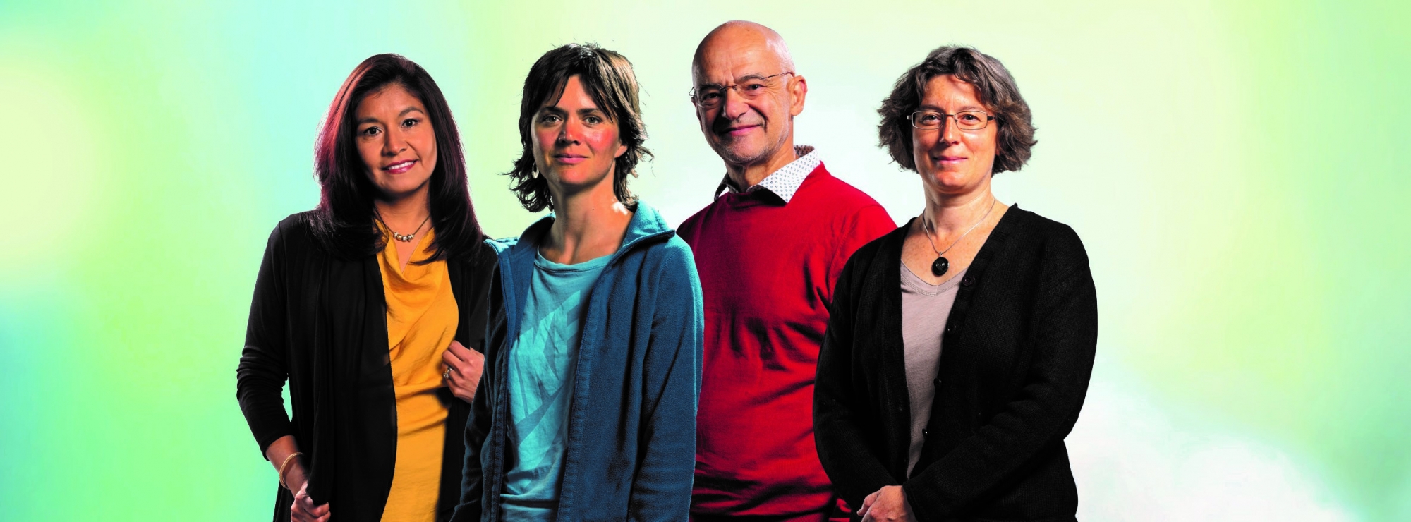 De gauche à droite: Telma Hutin, Améli Pistorius, Roland Eberlé et Sabine Fournier. 