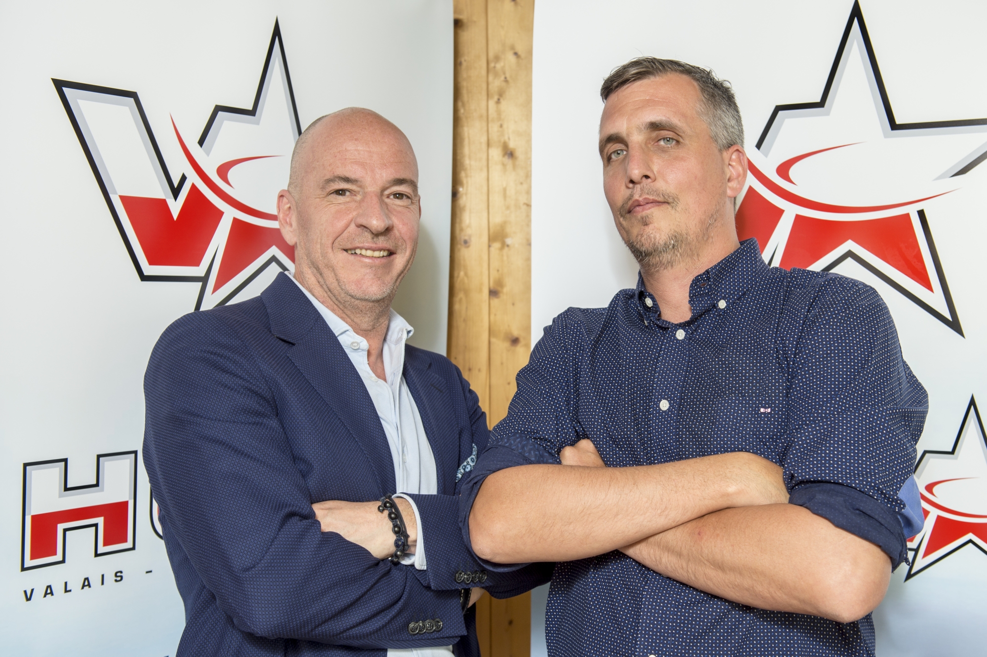 Patrick Polli et Steve Vergères, désormais réunis à la tête du HC Valais-Chablais.