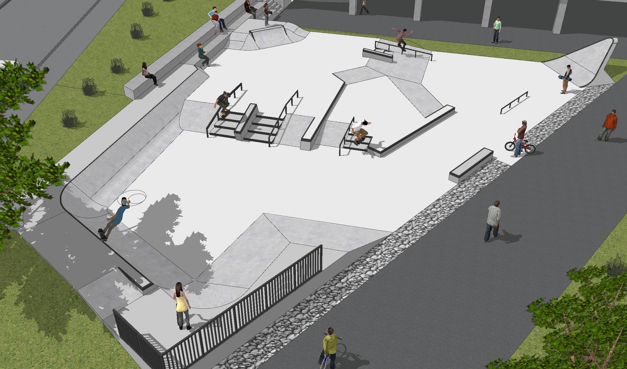 Le nouveau skatepark a été entièrement pensé par ses futurs utilisateurs.