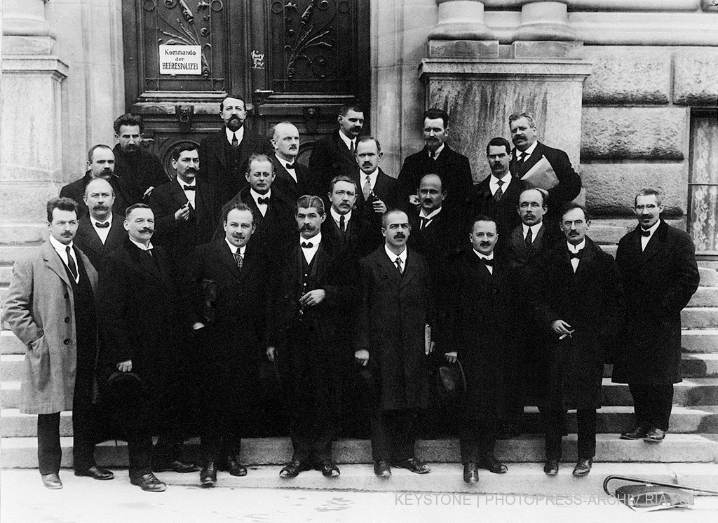 Les responsables du comité d'Olten, à l'origine de la grève générale de 1918.
