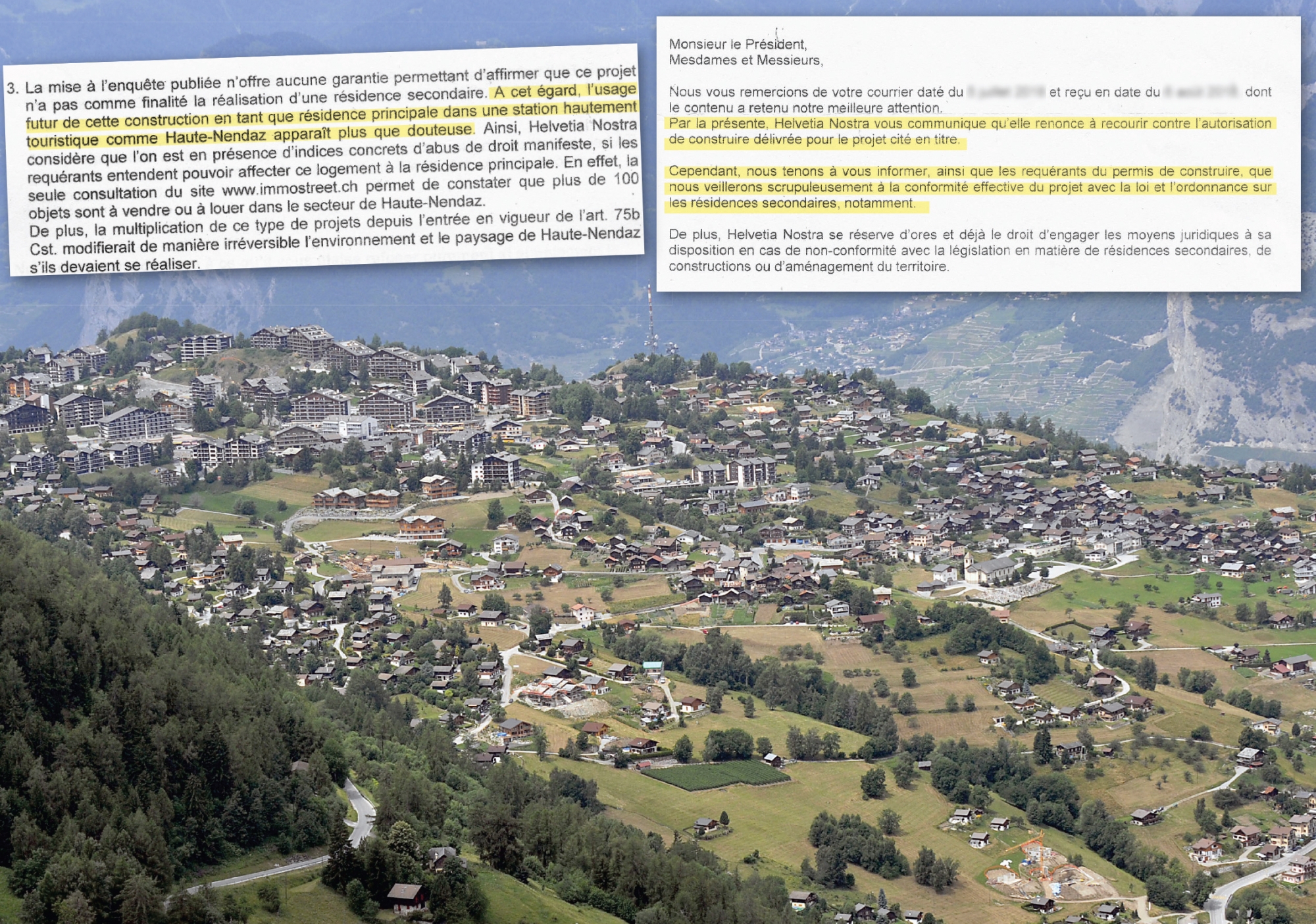 Helvetia Nostra a déposé plus de soixante oppositions contre des mises à l'enquête en Valais depuis le début de l'année.