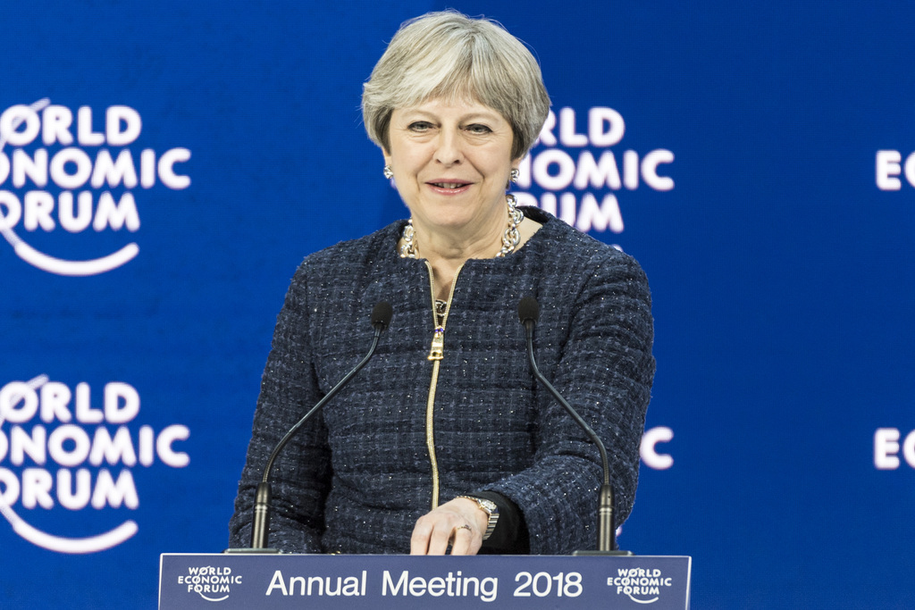 La Première ministre britannique Theresa May avait participé à la précédente édition du Forum économique de Davos.