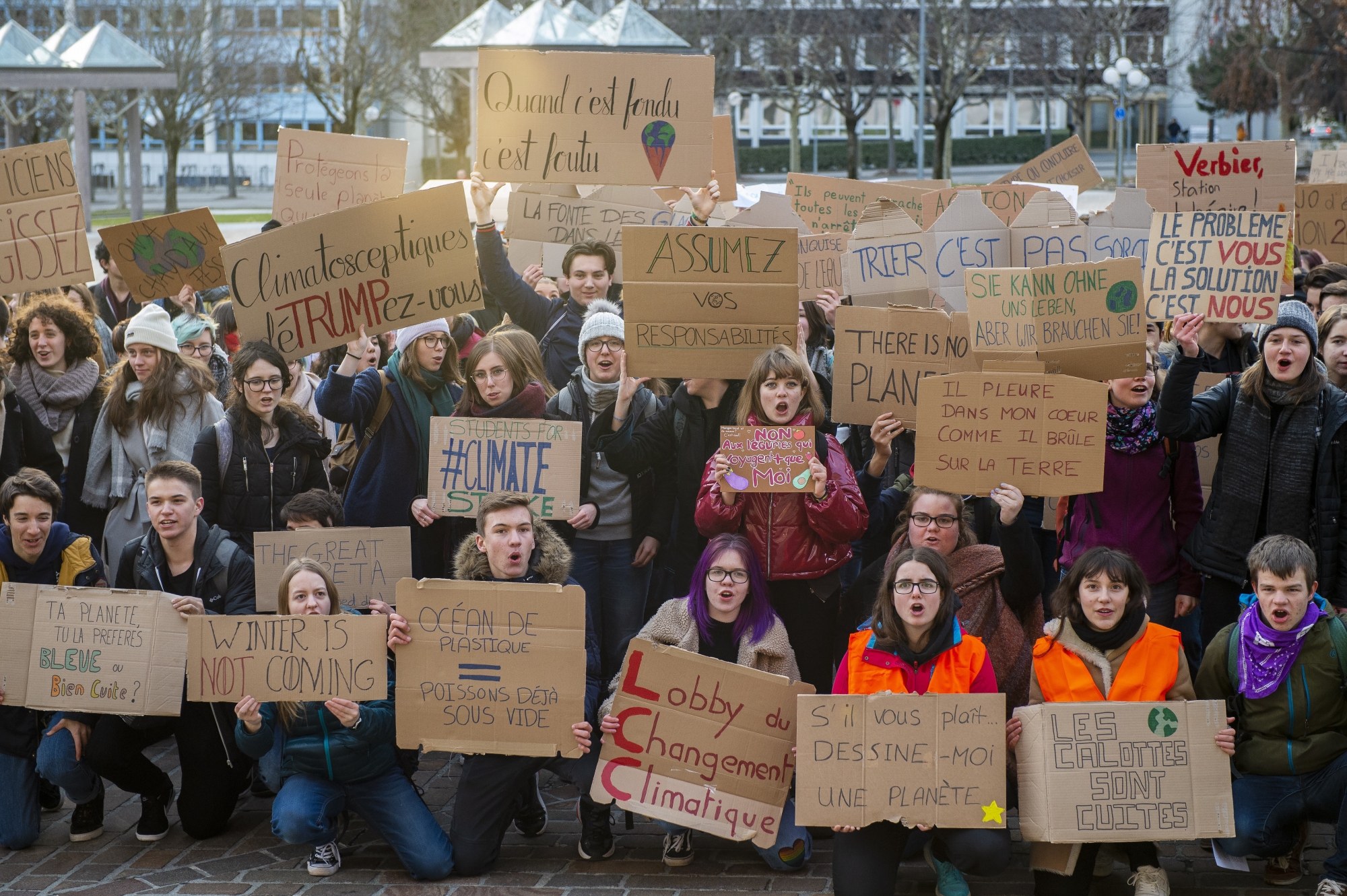 La manifestation des étudiants valaisans a réuni 300 personnes le 18 janvier dernier.