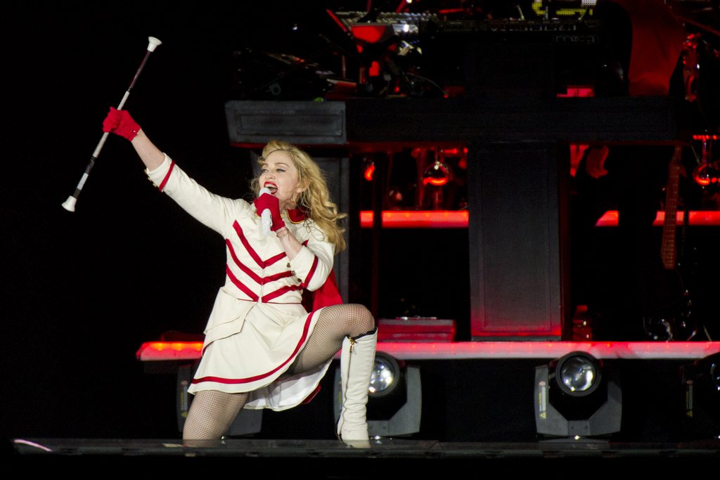 Madonna performs in concert at Yankee Stadium on Thursday, Sept. 6, 2012 in New York. (Photo by Charles Sykes/Invision/AP)