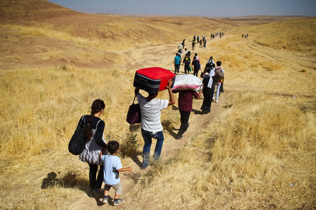 Des milliers de Syriens fuient chaque jour les combats.