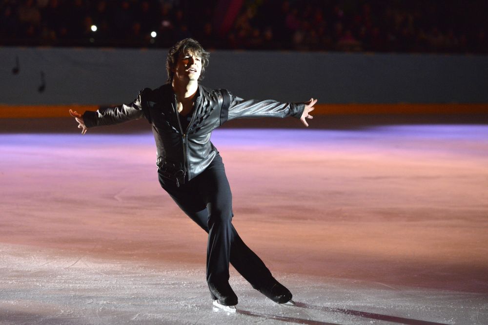 Stéphane Lambiel au "Villars On Ice", gala de patinage artistique à Villars. 