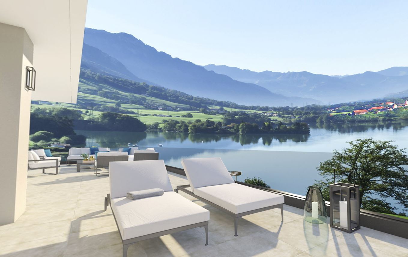 Les résidences offriront une vue imprenable sur le Lac de la Gruyère.