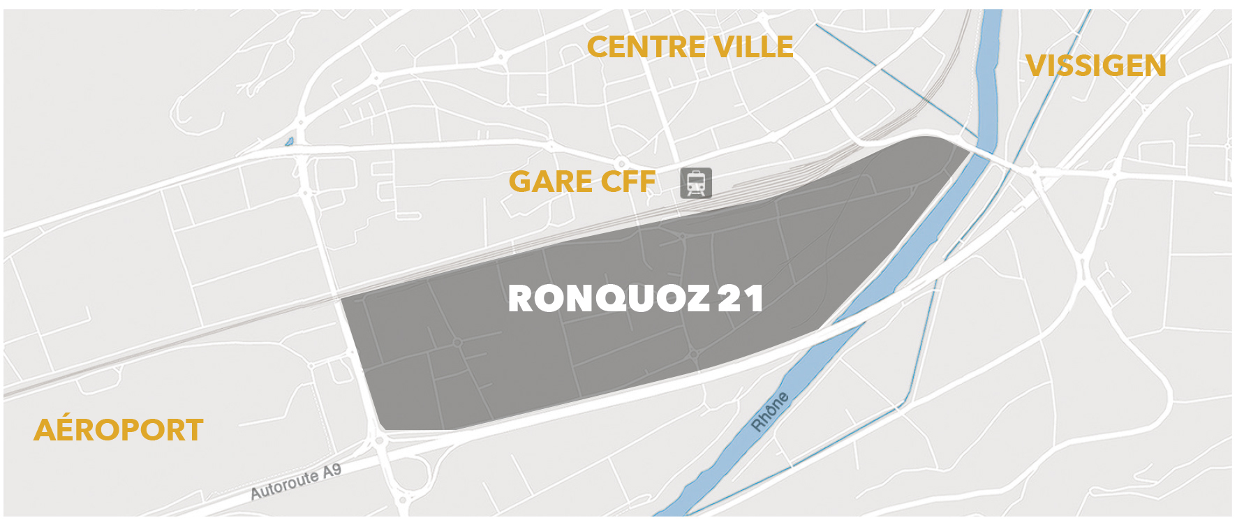 Situé au sud de la gare de Sion, le quartier des Ronquoz est appelé à se transformer ces prochaines années.