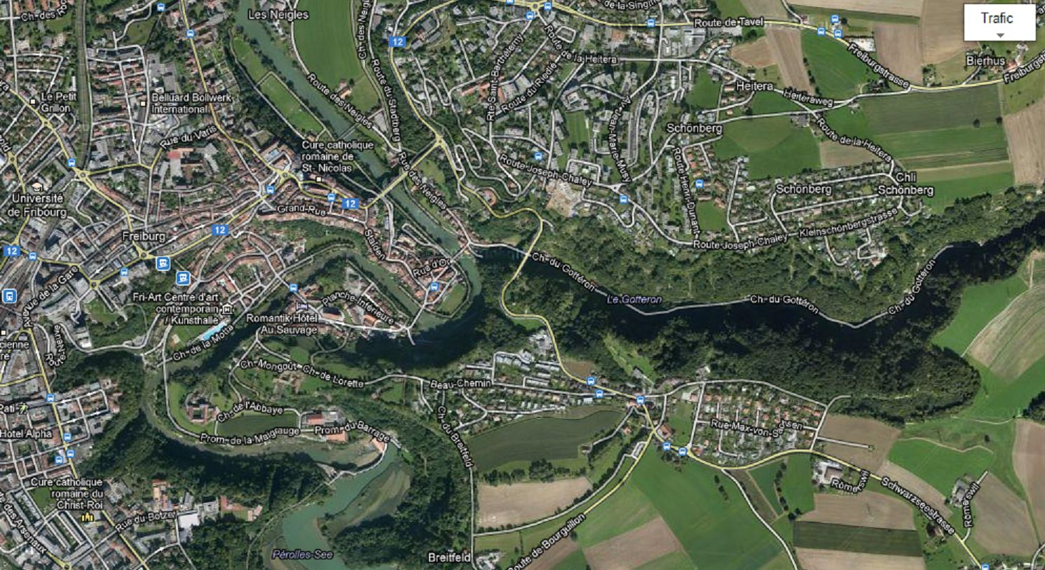 La Vallée du Gottéron est toute proche du centre-ville de Fribourg.