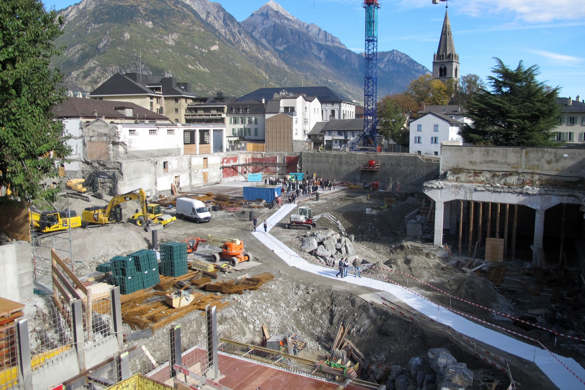 En 5 ans, 20 000 logements ont été construits en Valais. La construction se poursuit, comme ici à Martigny.