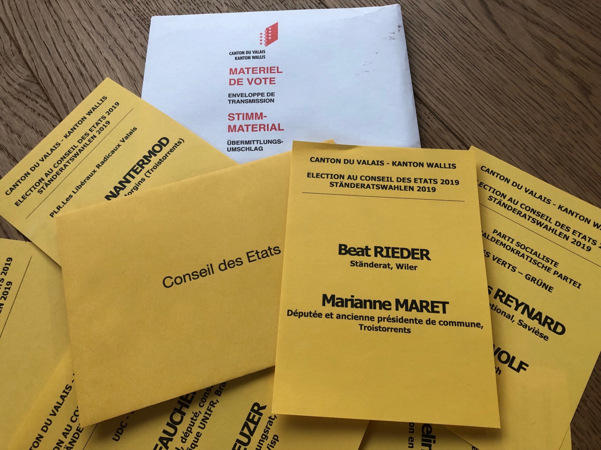Aucun nom de parti pour la liste Beat Rieder - Marianne Maret.