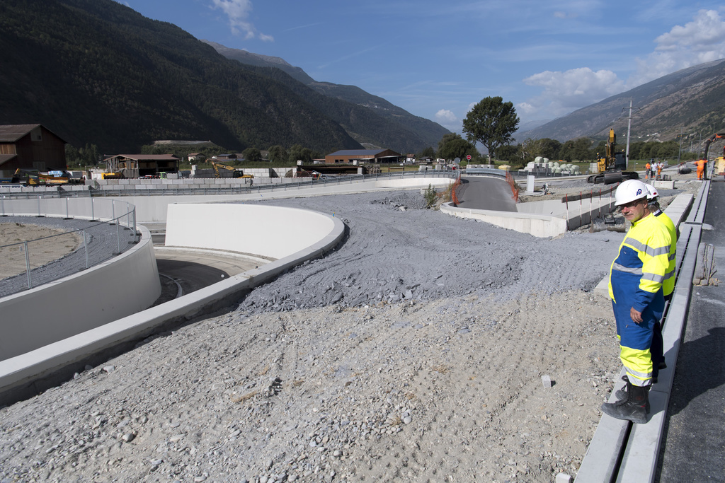 Le chantier de l'A9 dans le Haut-Valais recevra un financement considérable. (Archives)