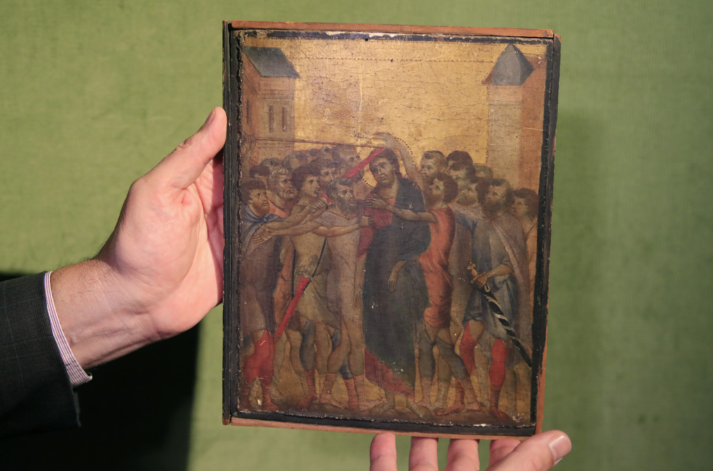 "Le Christ moqué" est le thème de ce tableau de petite taille.