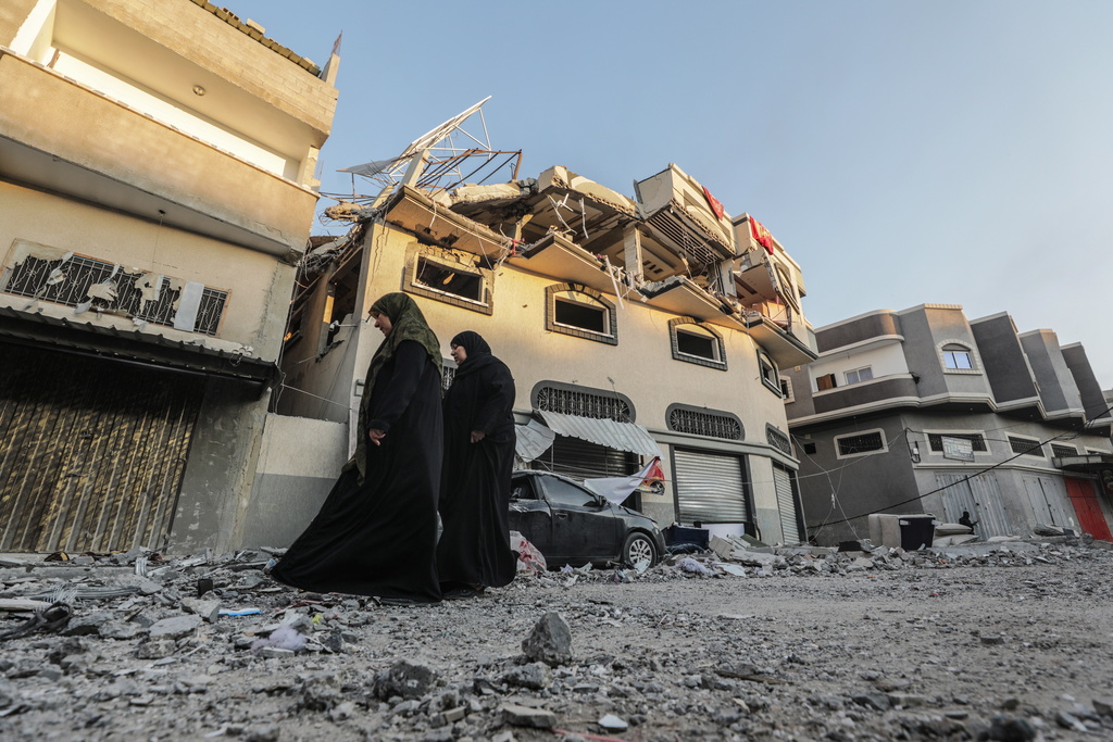 Le chef du jihad islamique Bahaa Abu al-Ata et sa femme ont été tués mardi par une frappe aérienne. Ils habitaient la maison au centre de la photo.