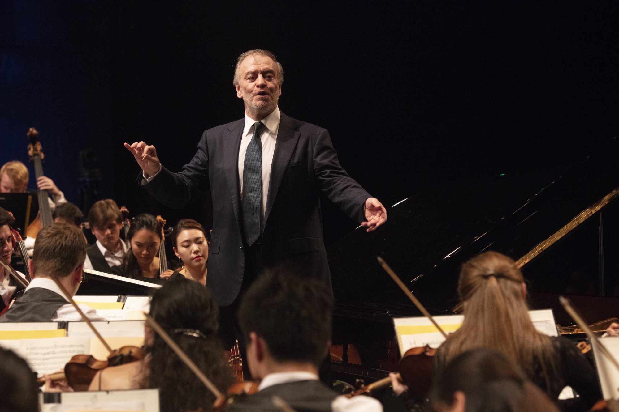 Valery Gergiev tient la baguette du Verbier festival orchestra depuis 2018.