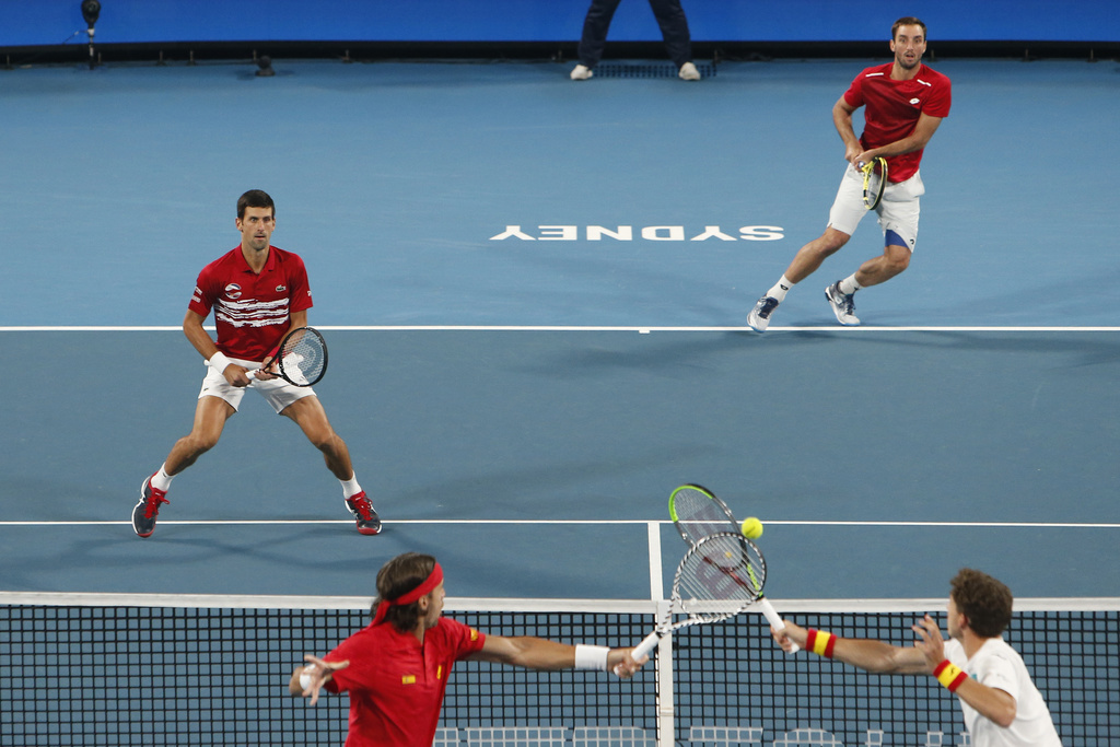Novak Djokovic et Viktor Troicki ont pris le meilleur sur Pablo Carreno Busta et Feliciano Lopez. A Sydney, ils remportent la première édition de l'ATP Cup.