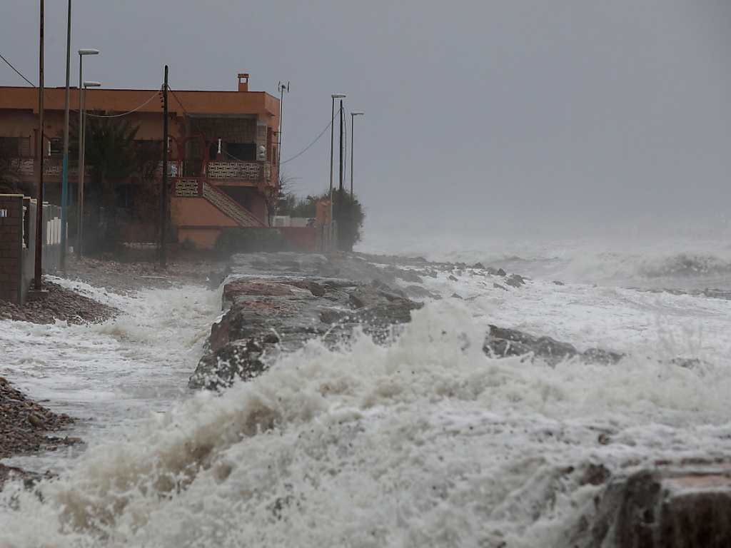 La tempête "Gloria" touche une grande partie de l'est de l'Espagne comme ici le village de Nules dans la région de Valence.
