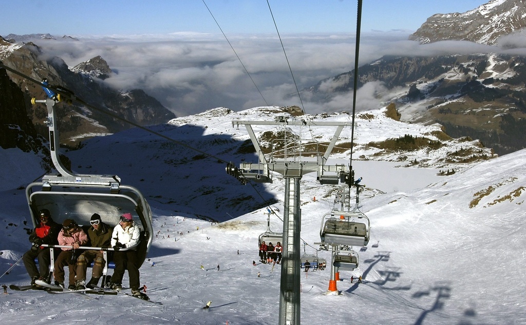 L'incident a eu lieu sur le télésiège Trübsee-Jochpass, dans le domaine skiable du Titlis. (illustration)