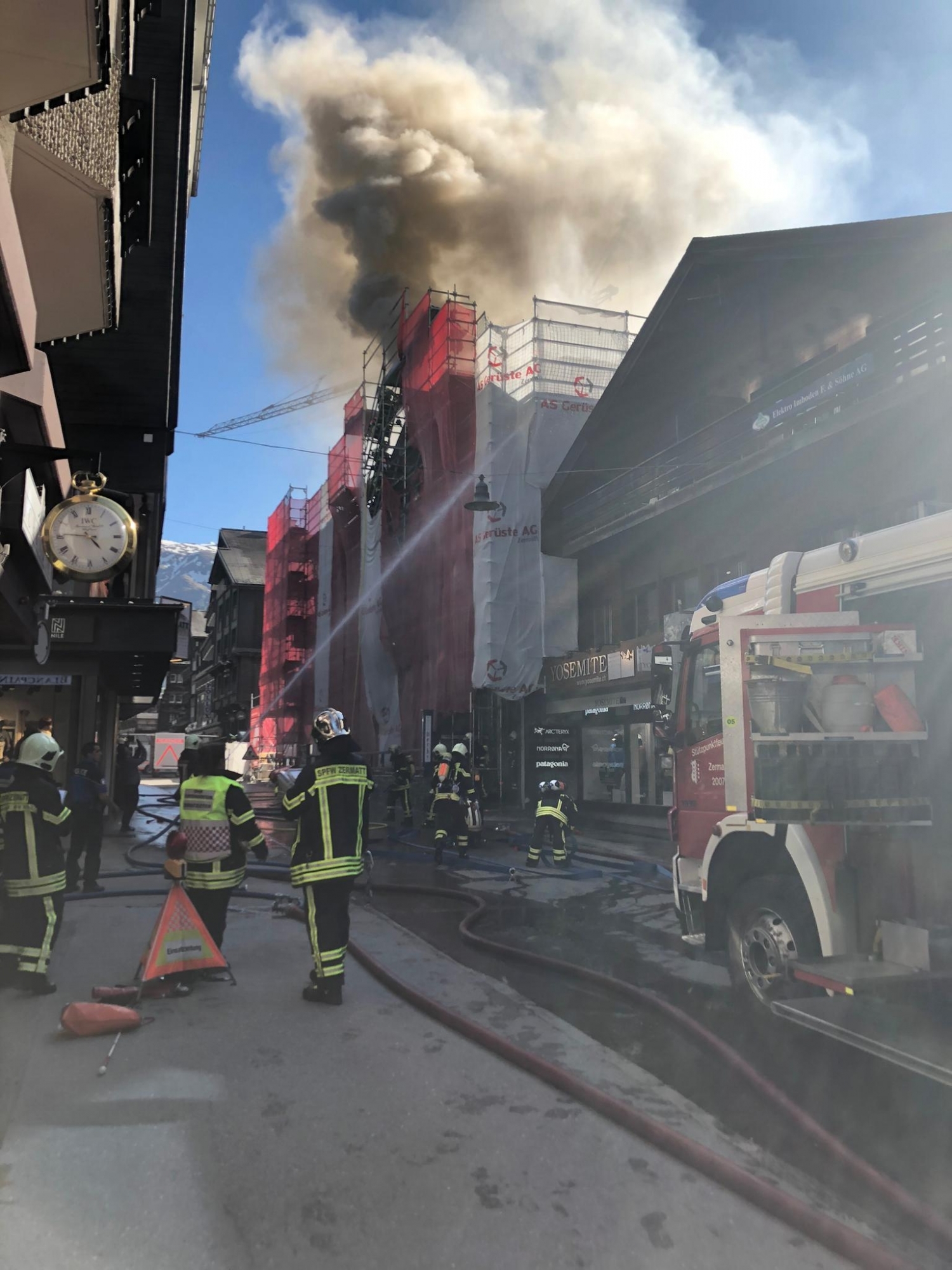 L'incendie s'est déclaré mercredi en fin d'après-midi à Zermatt.