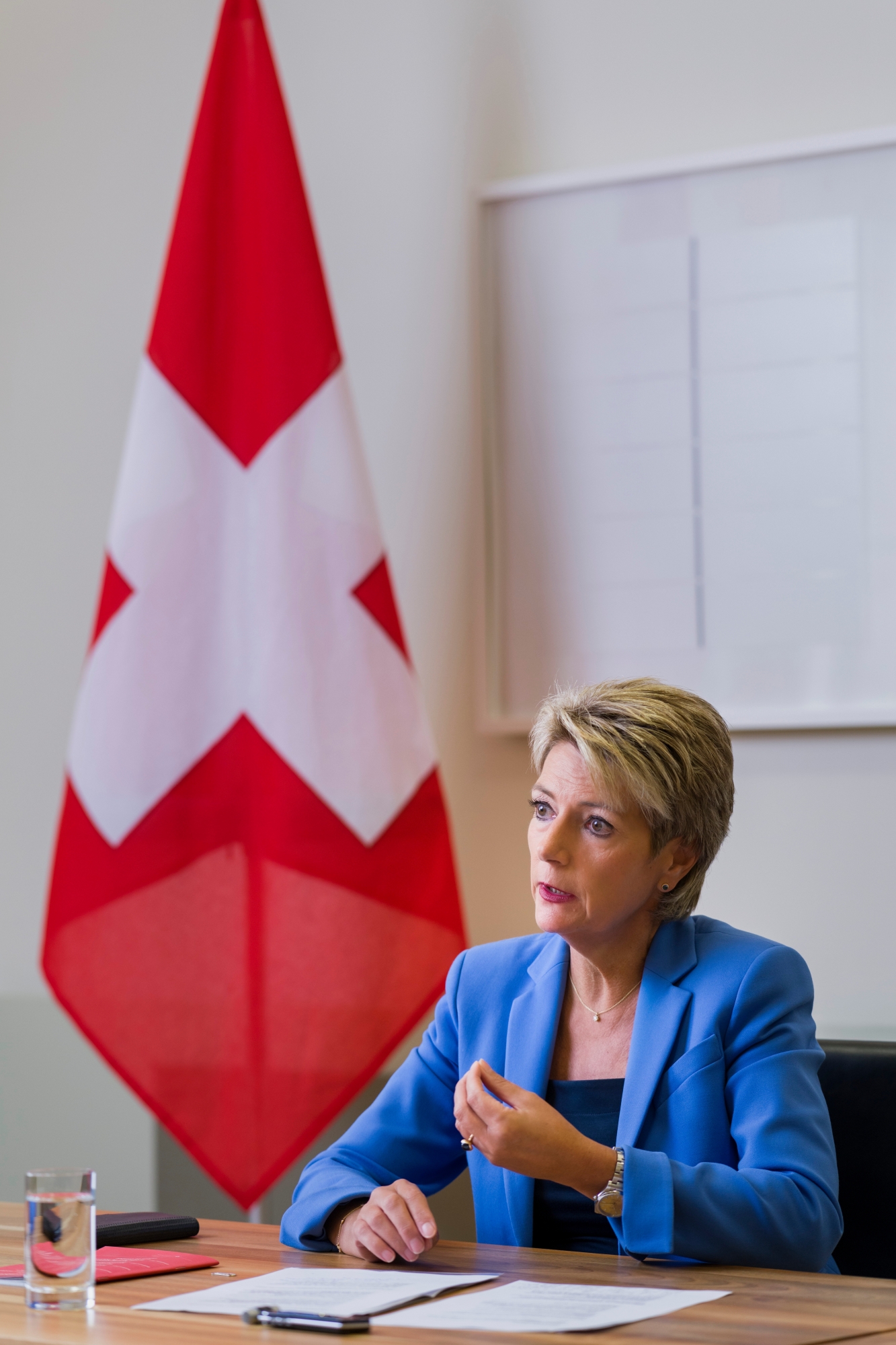 Interview avec la Conseillere Federale Karin Keller-Sutter, mardi 25 août 2020 a Berne.